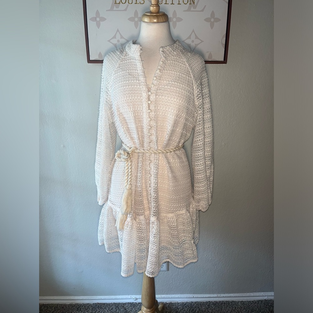 Antonio Melani Elegant Cream Knit Dress